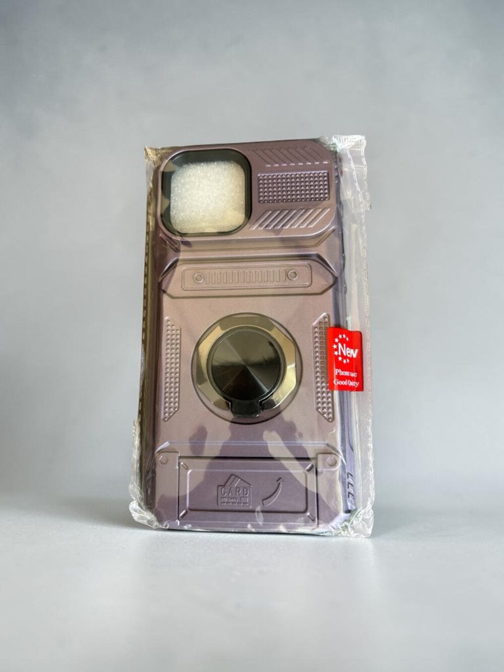 iPhone 13 Pro Max Purple Rugged Case Ring Stand Card Holder NEW